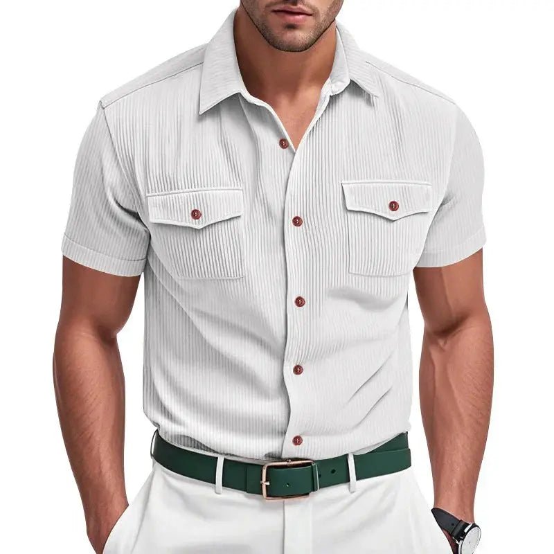 Zenon | Textured Button - Up Shirt - Benjamin New York