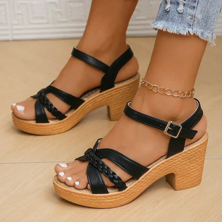 Chloe™| Orthopedic Mid Heel Sandals - Benjamin New York