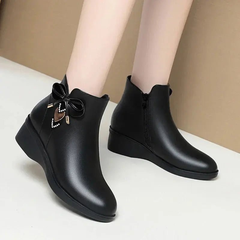 Chloe™| Elowen Leather Ankle Boots - Benjamin New York