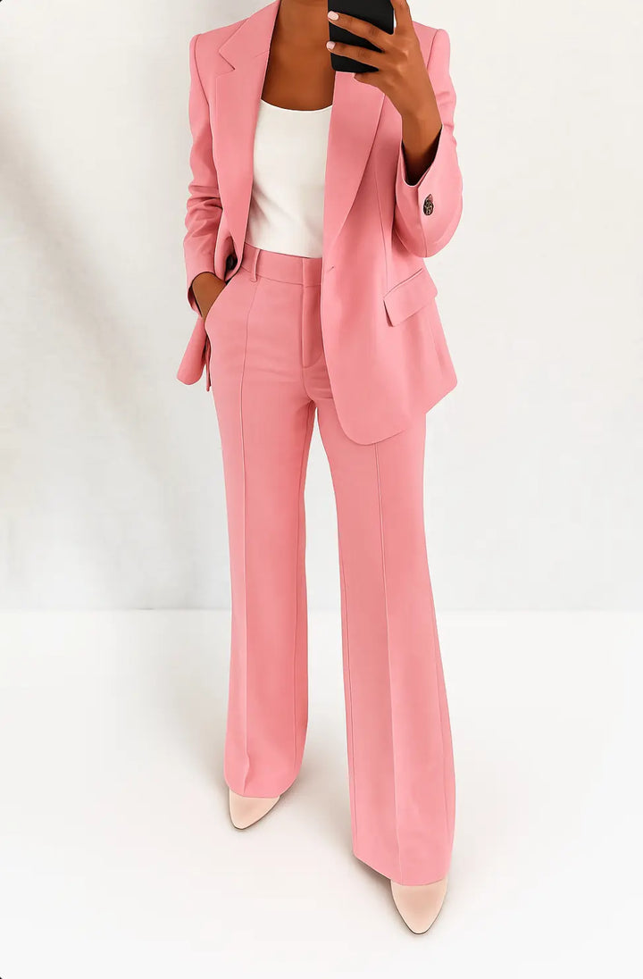 Isla | Tailored Blue Power Suit Set - Benjamin New York