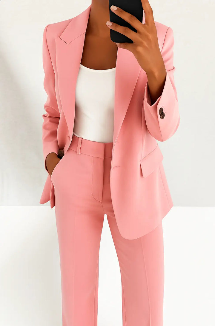 Isla | Tailored Blue Power Suit Set - Benjamin New York