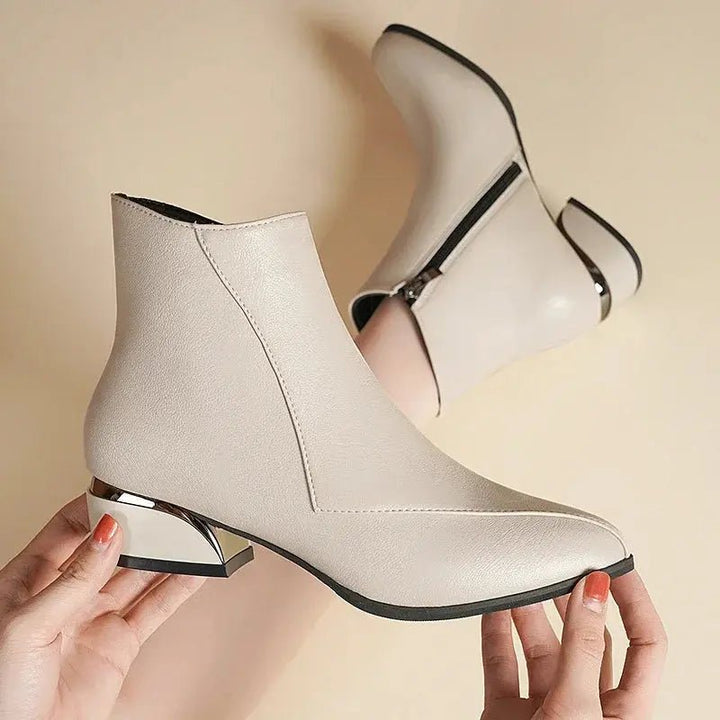 Chloe™| Valencia Leather Ankle Boots - Benjamin New York