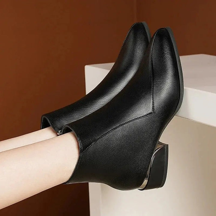 Chloe™| Valencia Leather Ankle Boots - Benjamin New York