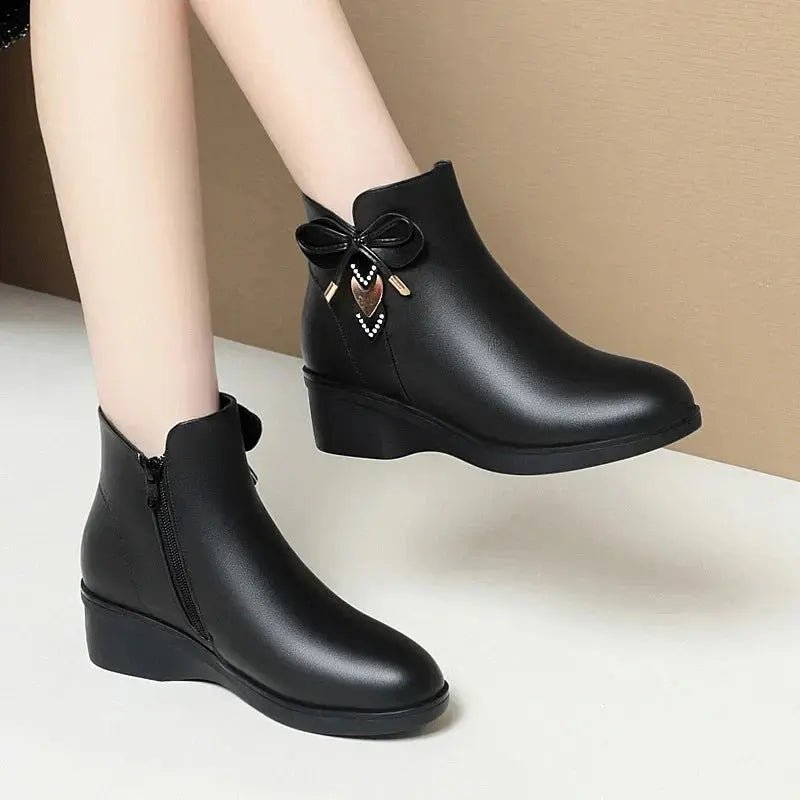 Chloe™| Elowen Leather Ankle Boots - Benjamin New York