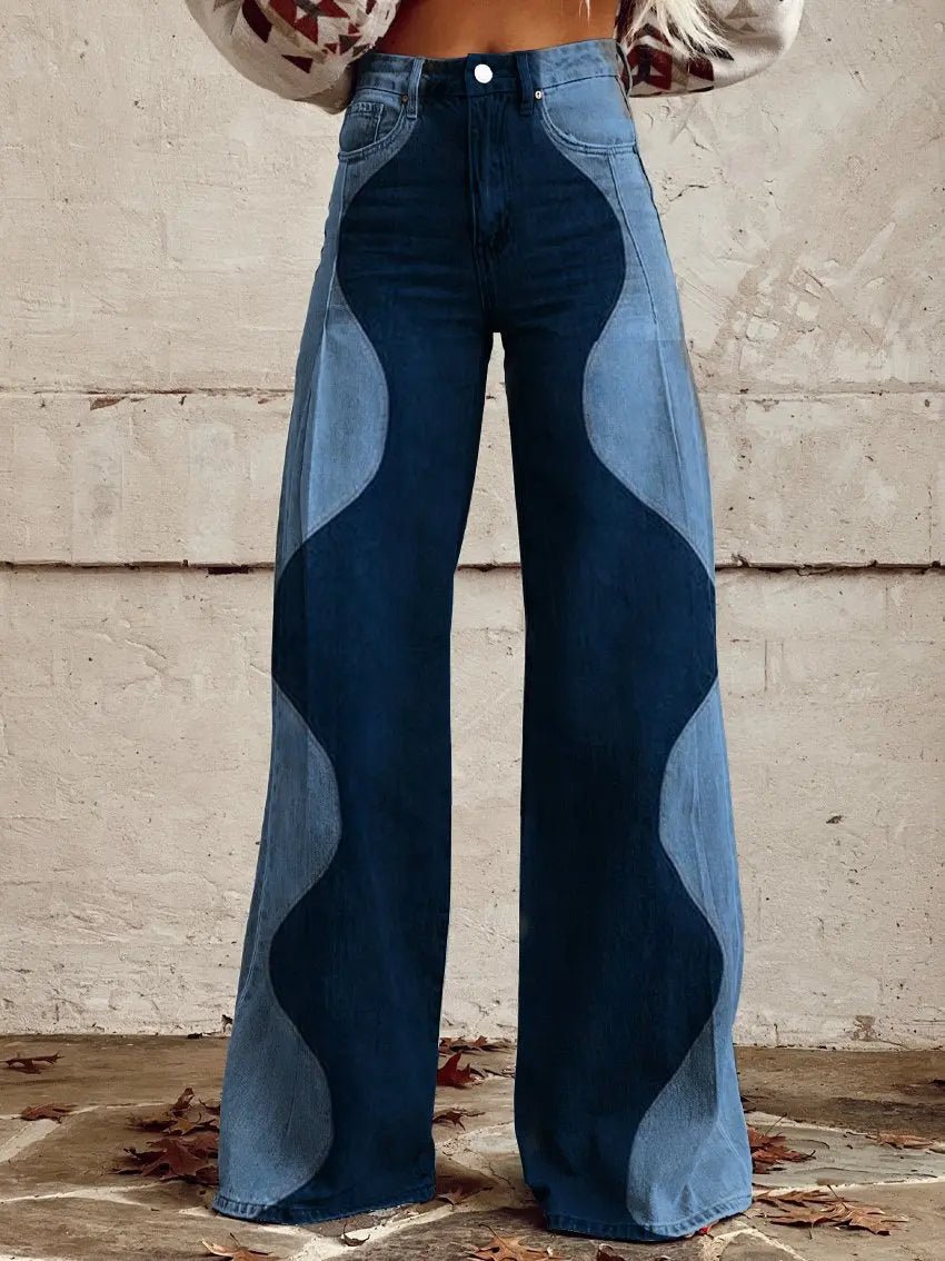 Lena | Two - Tone Sculpted pants - Benjamin New York