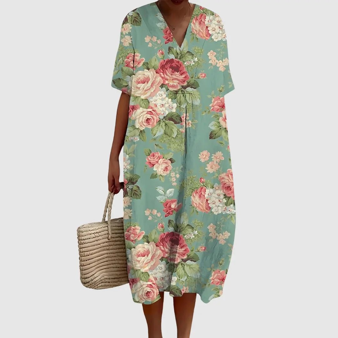 Daphne | Vintage Bloom Midi Dress - Benjamin New York