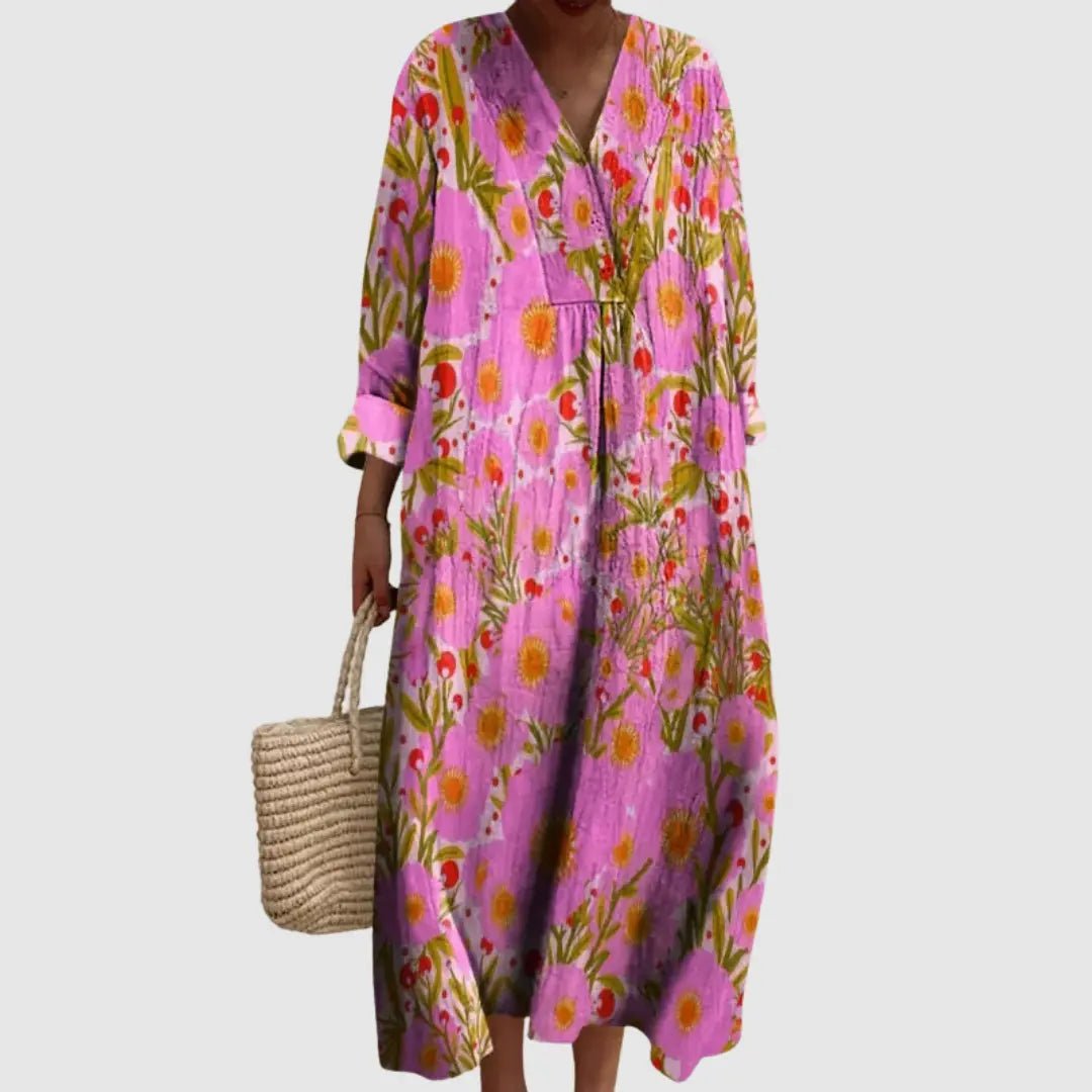 Daisy - May | Sunset Bloom Longline Floral Dress - Benjamin New York