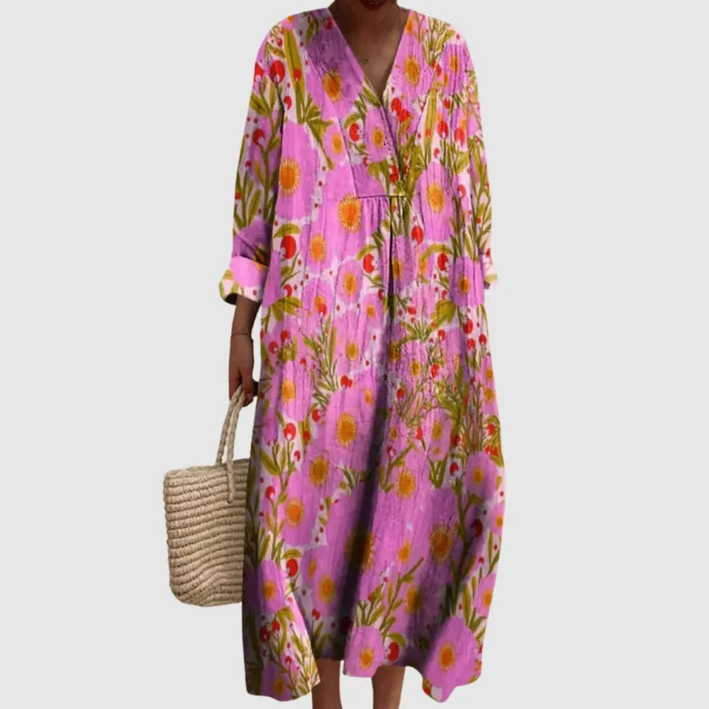 Daisy - May | Sunset Bloom Longline Floral Dress - Benjamin New York
