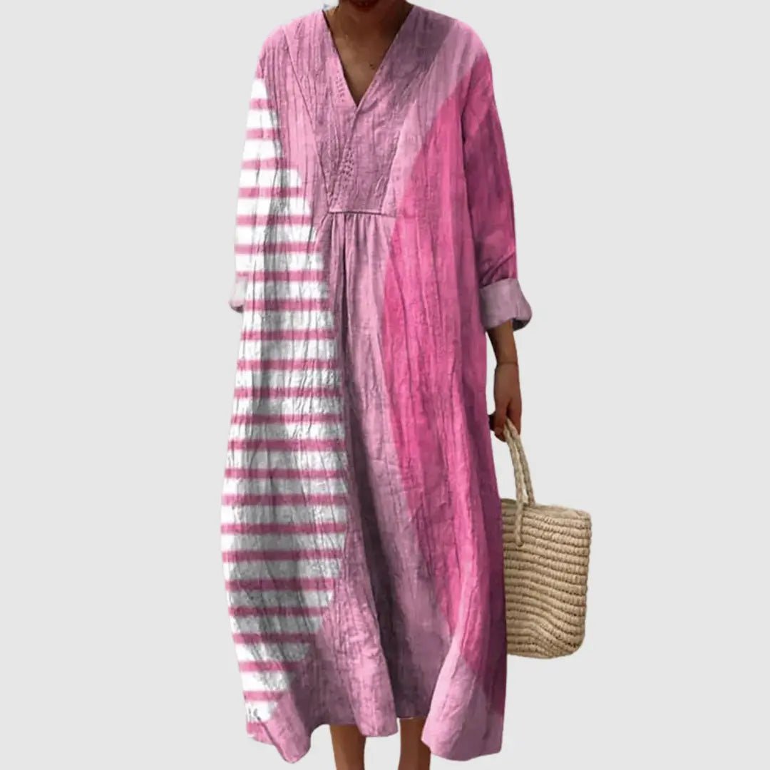 Ariana | Blush Horizon Midi Dress - Benjamin New York