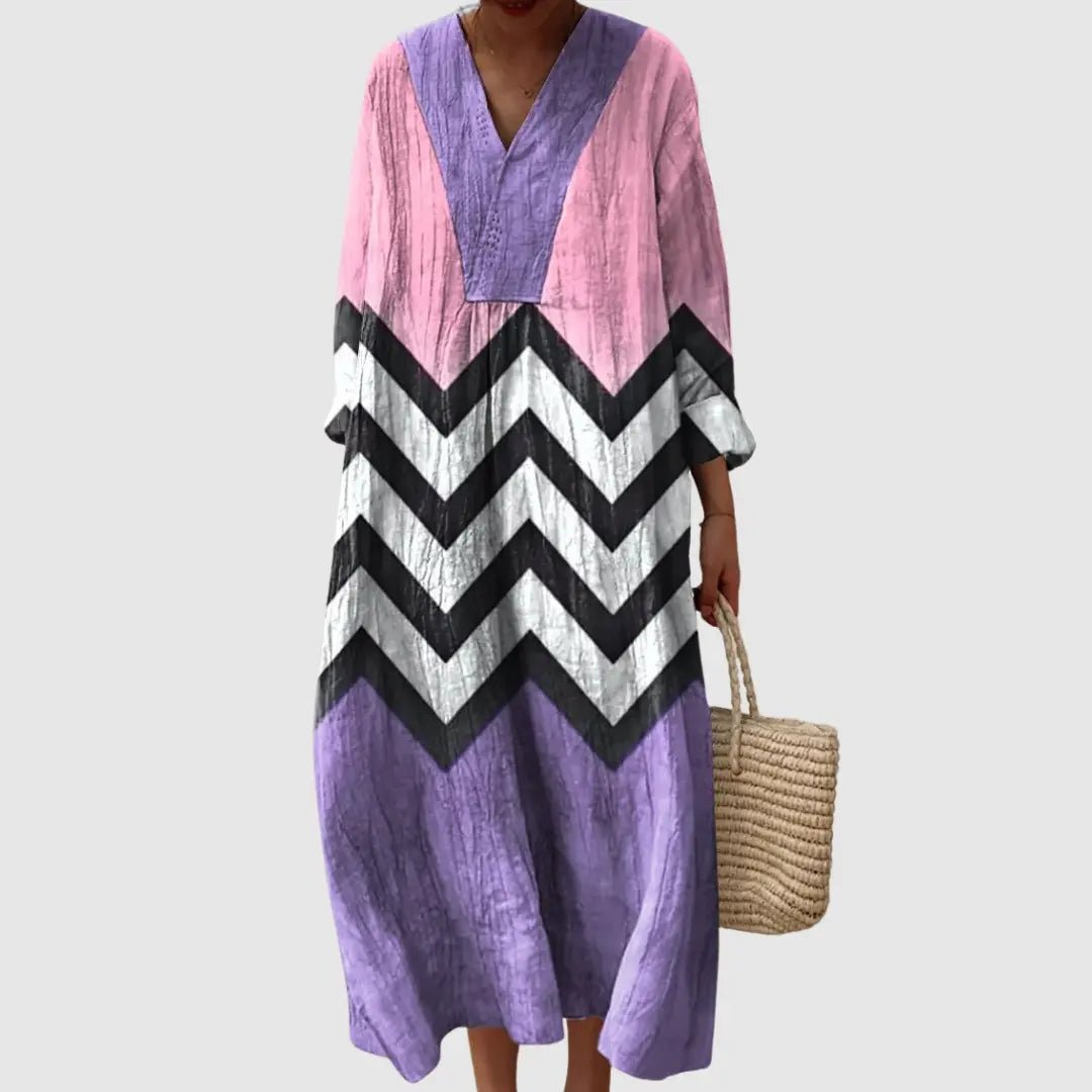 Darcy | Zigzag Mood Maxi Dress - Benjamin New York