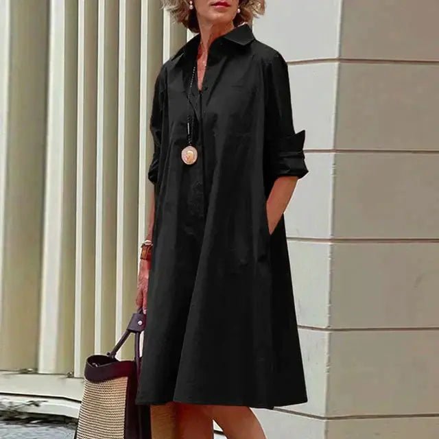 Isla | Vibrant Button - Up Shirt Dress - Benjamin New York