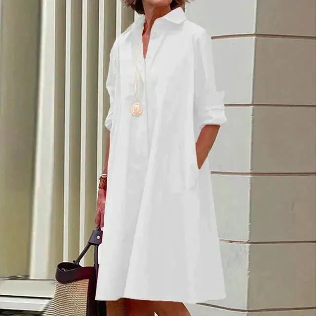 Isla | Vibrant Button - Up Shirt Dress - Benjamin New York
