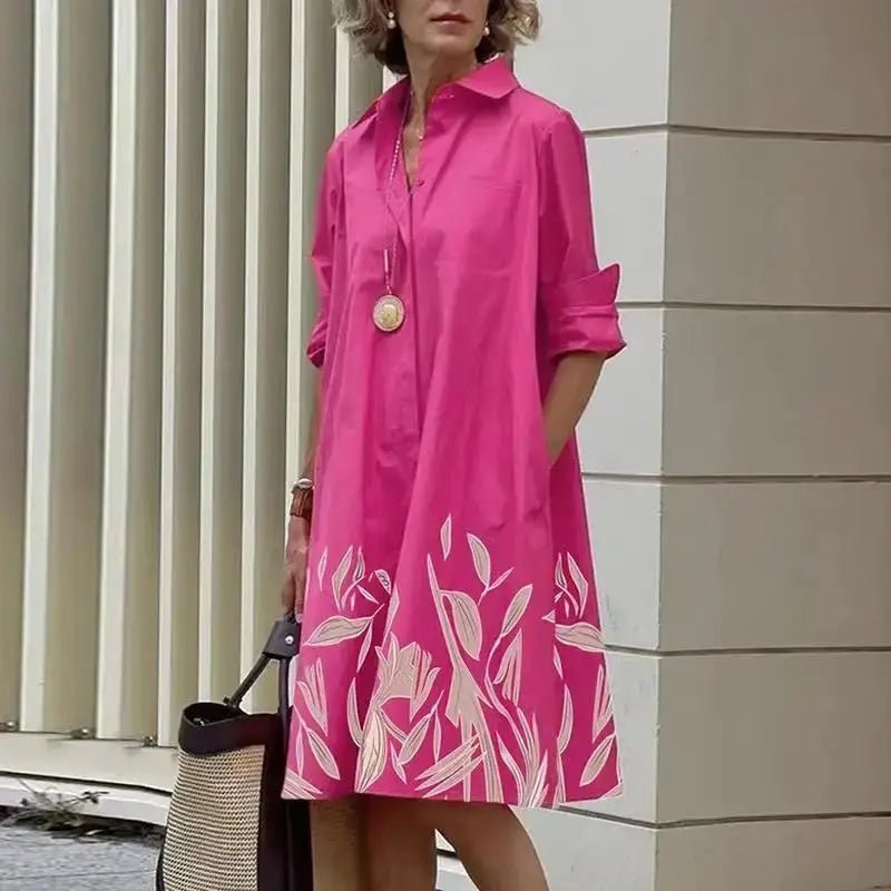 Isla | Vibrant Button - Up Shirt Dress - Benjamin New York