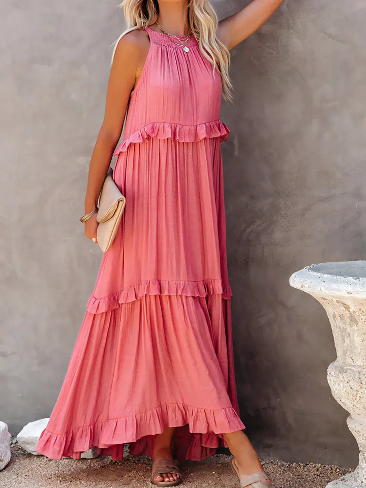 Madelyn | Boho Ruffle Maxi Dress - Benjamin New York