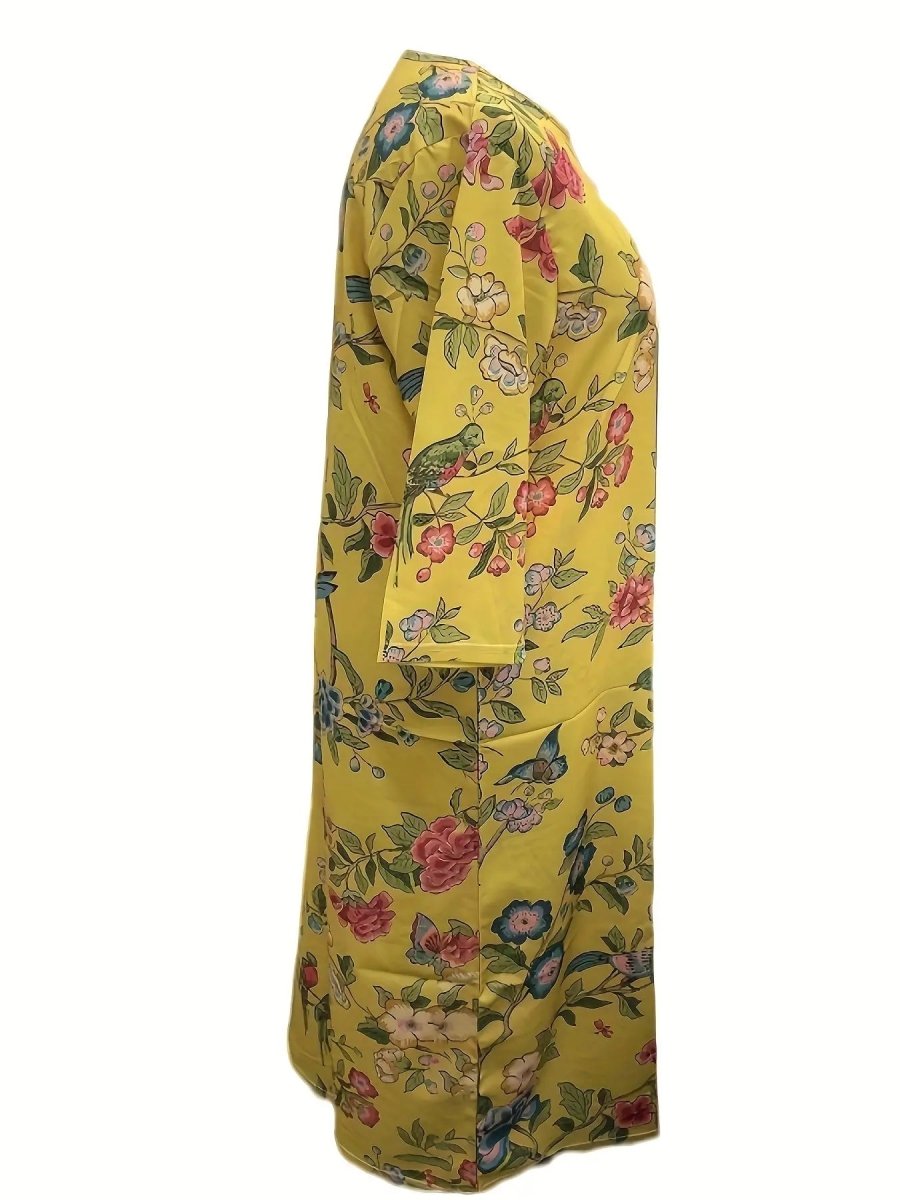 Isla | Elegant Floral Boho Beach Dress - Benjamin New York