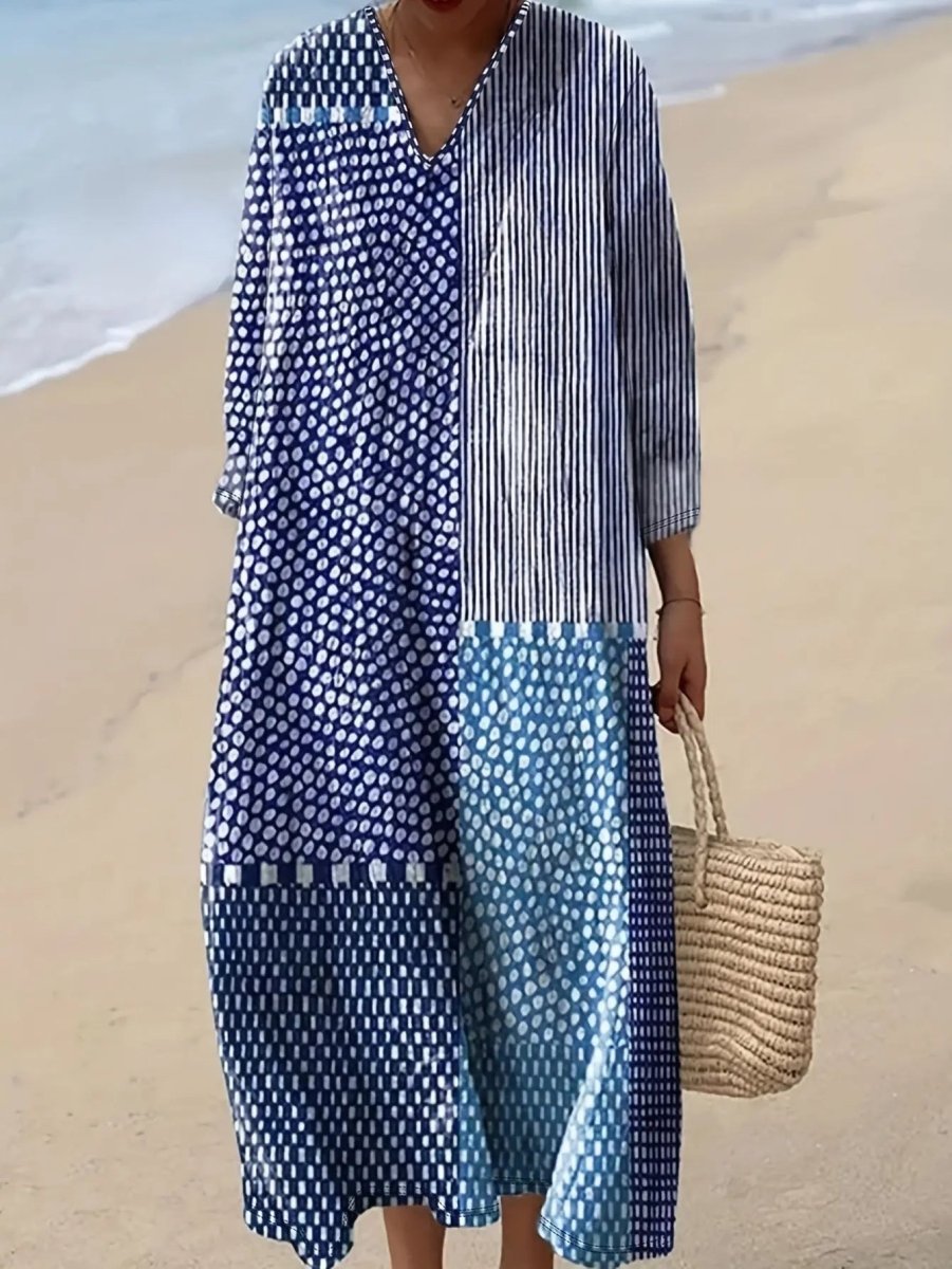 Harper | Breezy Patchwork Beach Dress - Benjamin New York