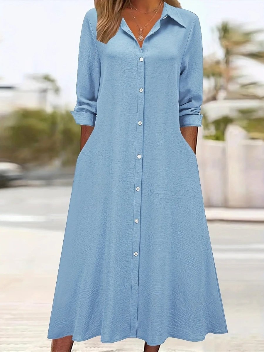 Ruby | Button - Down Chic Shirt Dress - Benjamin New York