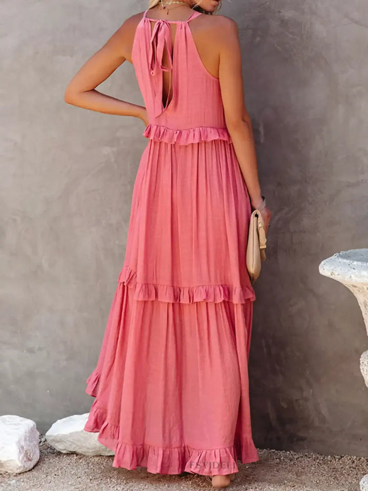 Madelyn | Boho Ruffle Maxi Dress - Benjamin New York