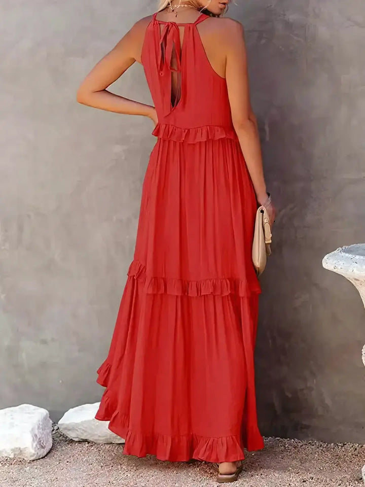 Madelyn | Boho Ruffle Maxi Dress - Benjamin New York