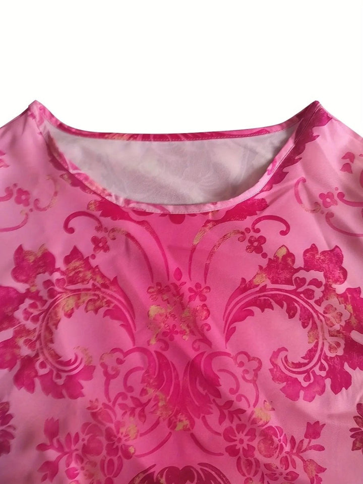 Amara | Rose Mirage Boho Maxi Dress - Benjamin New York