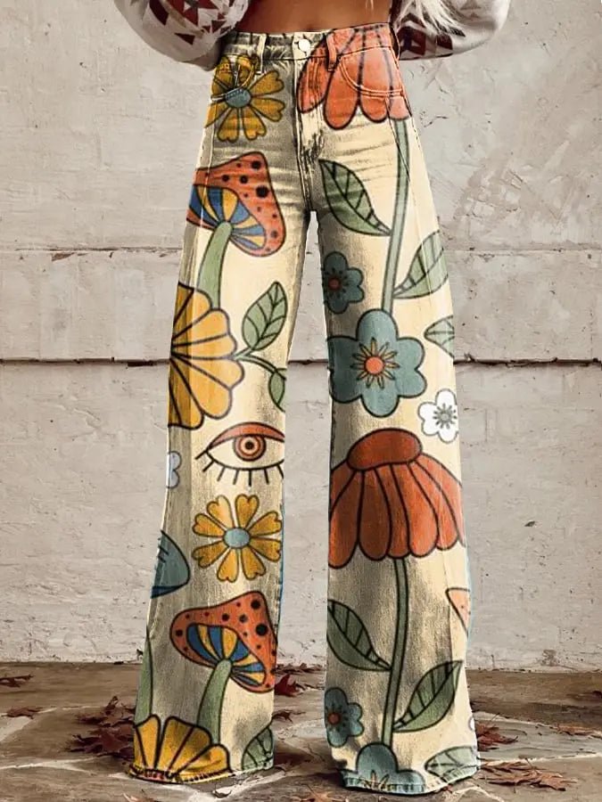 Daisy - Mae | Whimsical Retro Bloom Trousers - Benjamin New York