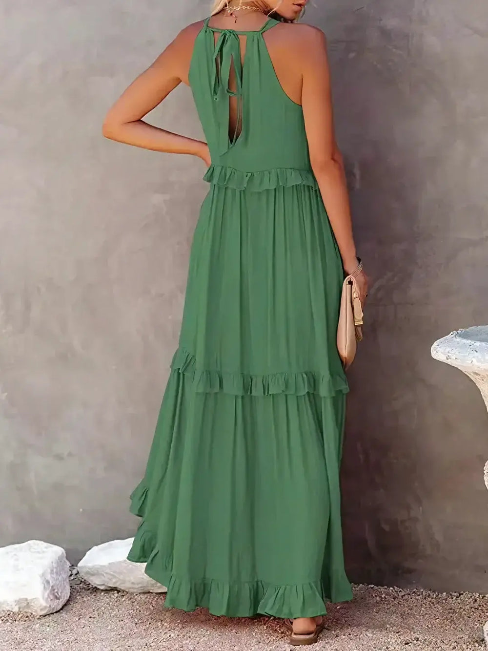 Madelyn | Boho Ruffle Maxi Dress - Benjamin New York