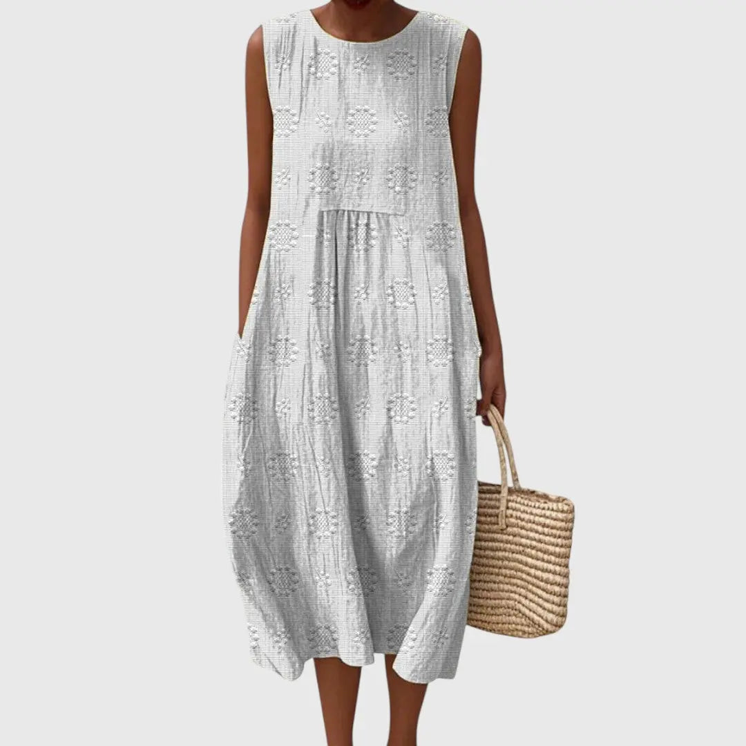 Callie | Olive Grove Sleeveless Midi Dress - Benjamin New York
