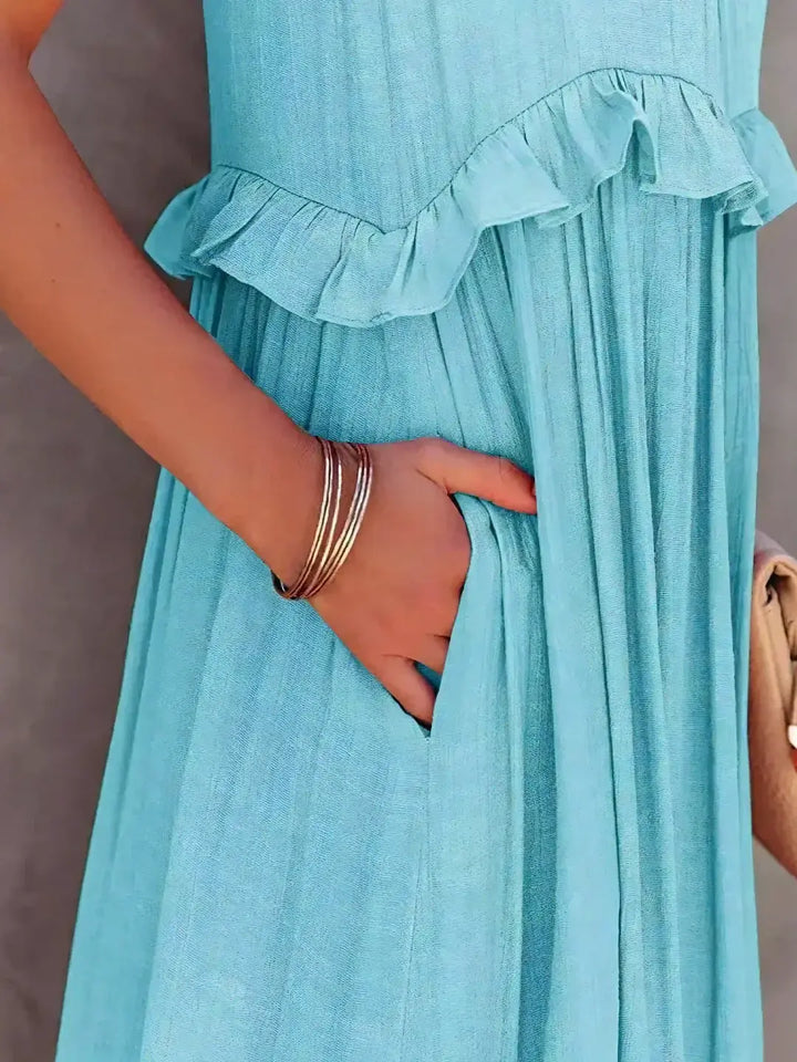 Madelyn | Boho Ruffle Maxi Dress - Benjamin New York