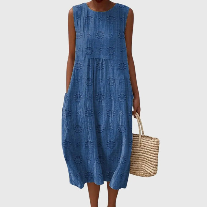 Callie | Olive Grove Sleeveless Midi Dress - Benjamin New York