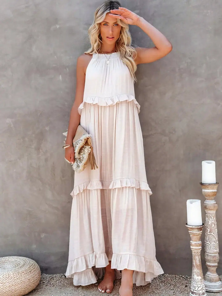 Madelyn | Boho Ruffle Maxi Dress - Benjamin New York