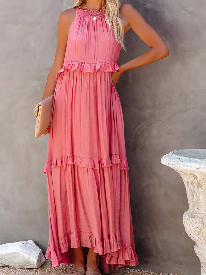 Madelyn | Boho Ruffle Maxi Dress - Benjamin New York