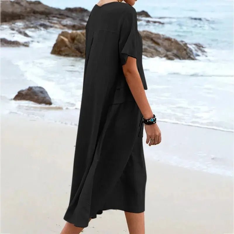 Ellie | Breezy Pocketed Beach Dress - Benjamin New York