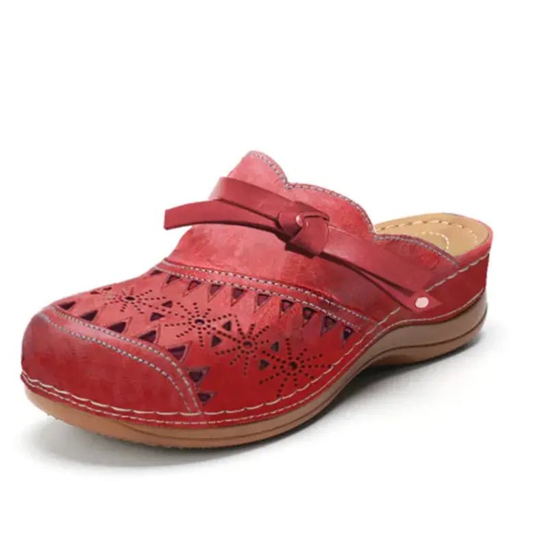 Lena | Navy Comfort Cut - Out Clogs - Benjamin New York