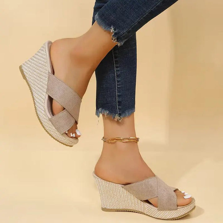 Chloe™| Almina Comfort Wedge Sandals - Benjamin New York