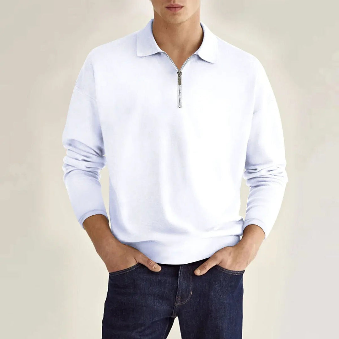 Larkin | Classic Zip Polo Shirt - Benjamin New York
