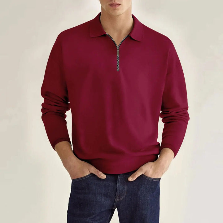 Larkin | Classic Zip Polo Shirt - Benjamin New York
