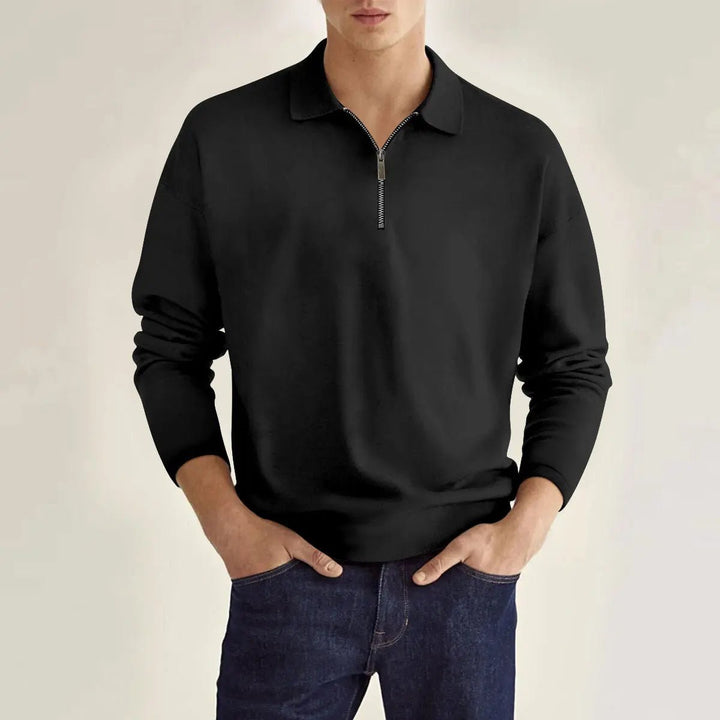 Larkin | Classic Zip Polo Shirt - Benjamin New York