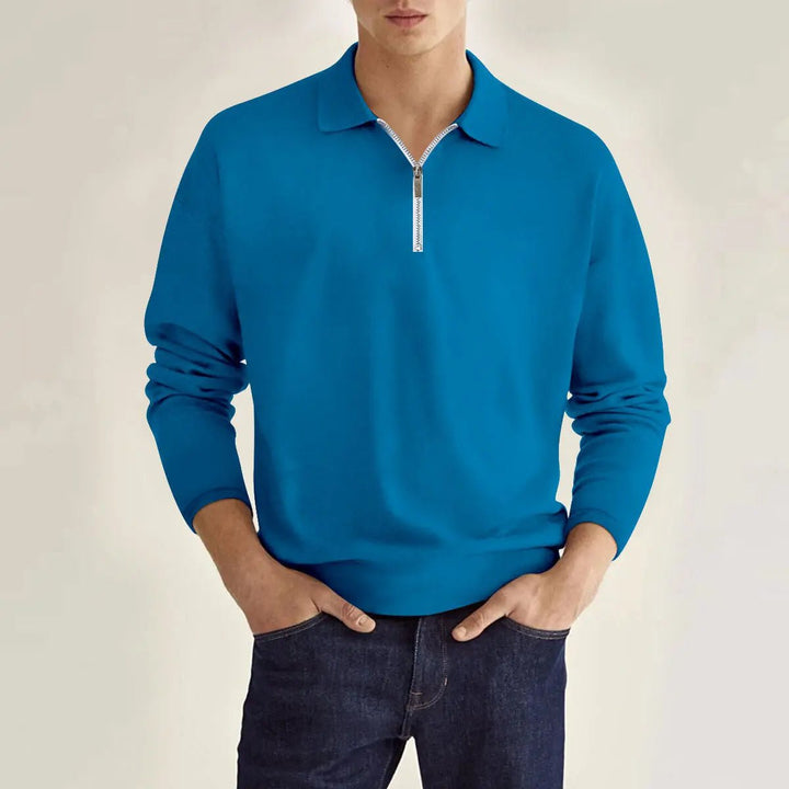 Larkin | Classic Zip Polo Shirt - Benjamin New York