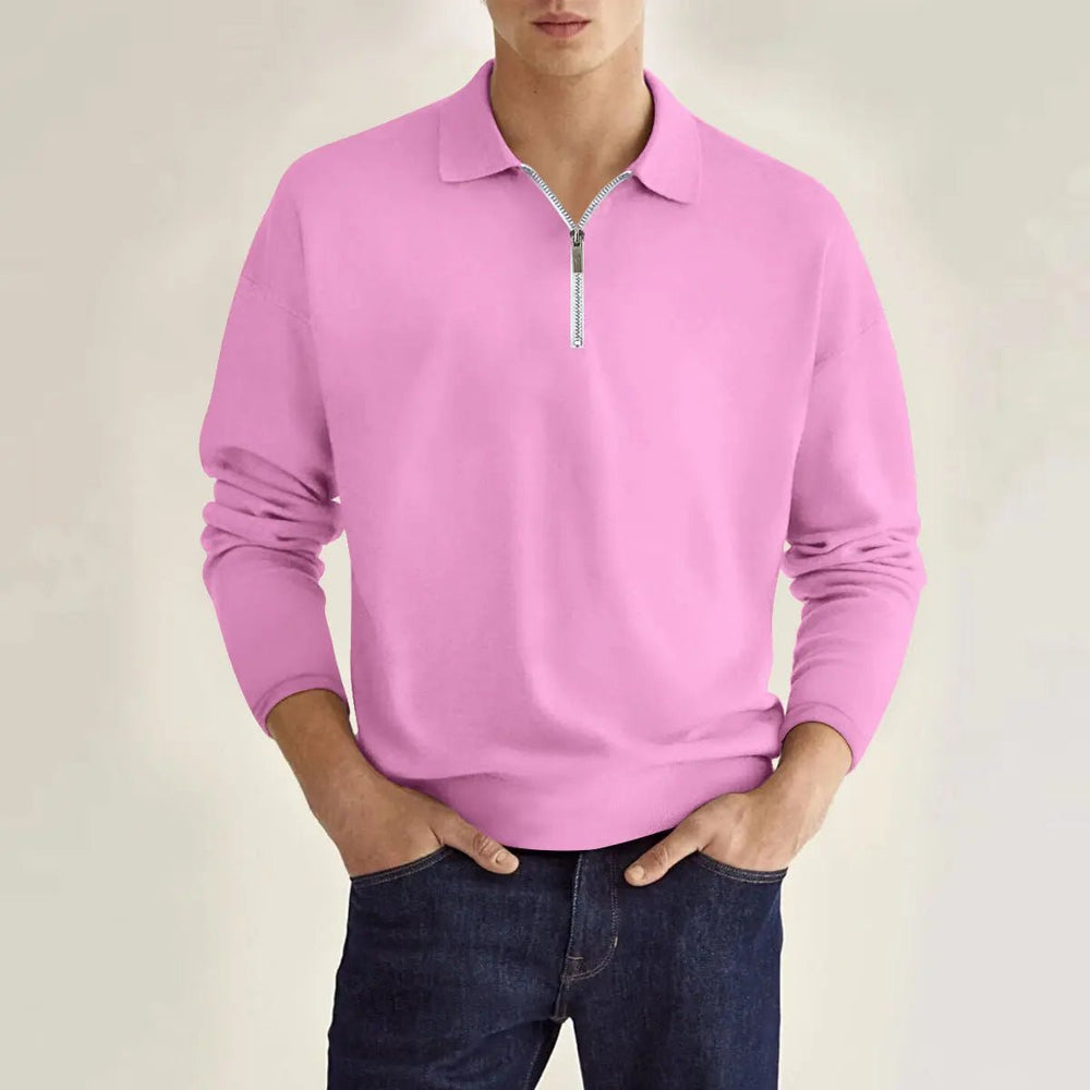 Larkin | Classic Zip Polo Shirt - Benjamin New York