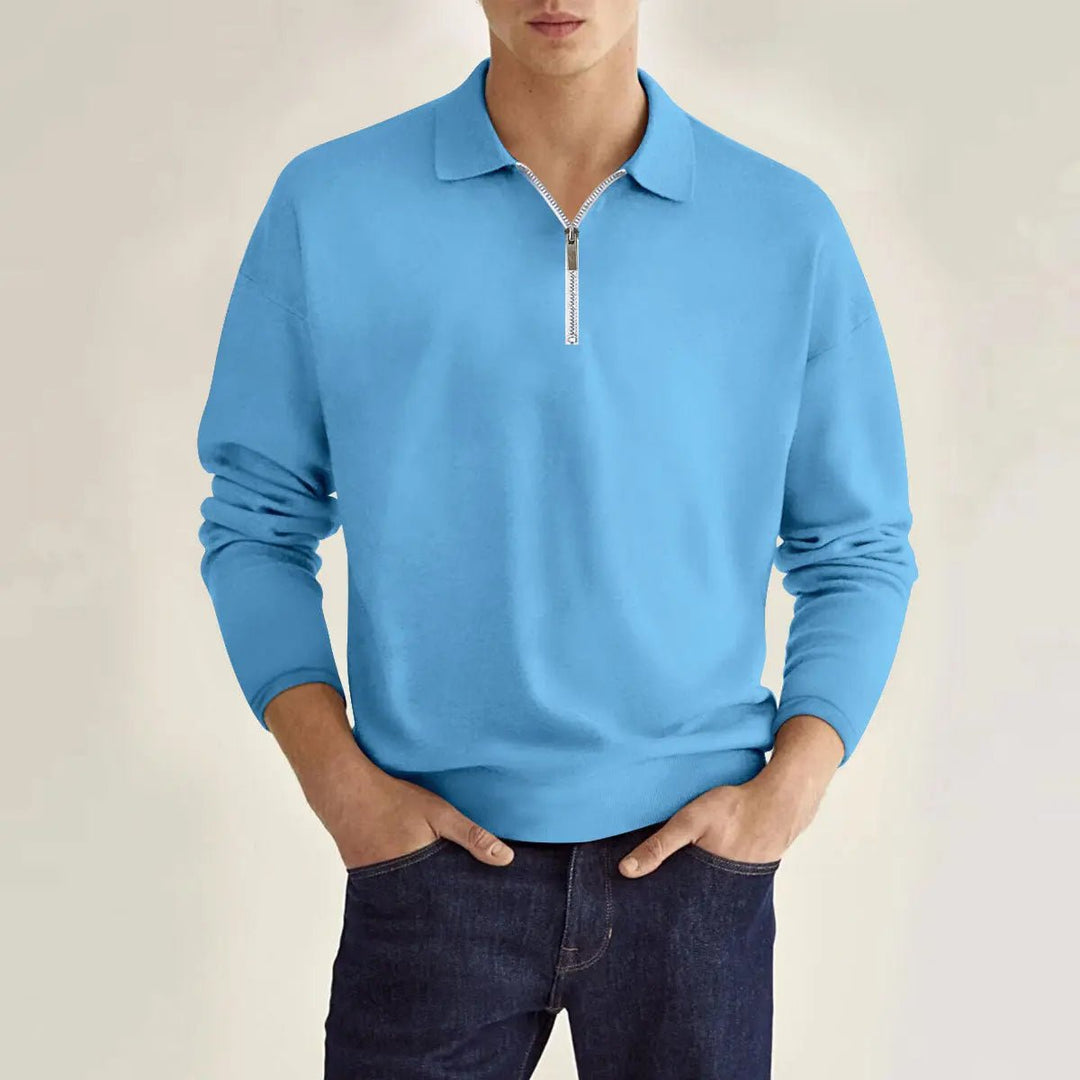 Larkin | Classic Zip Polo Shirt - Benjamin New York