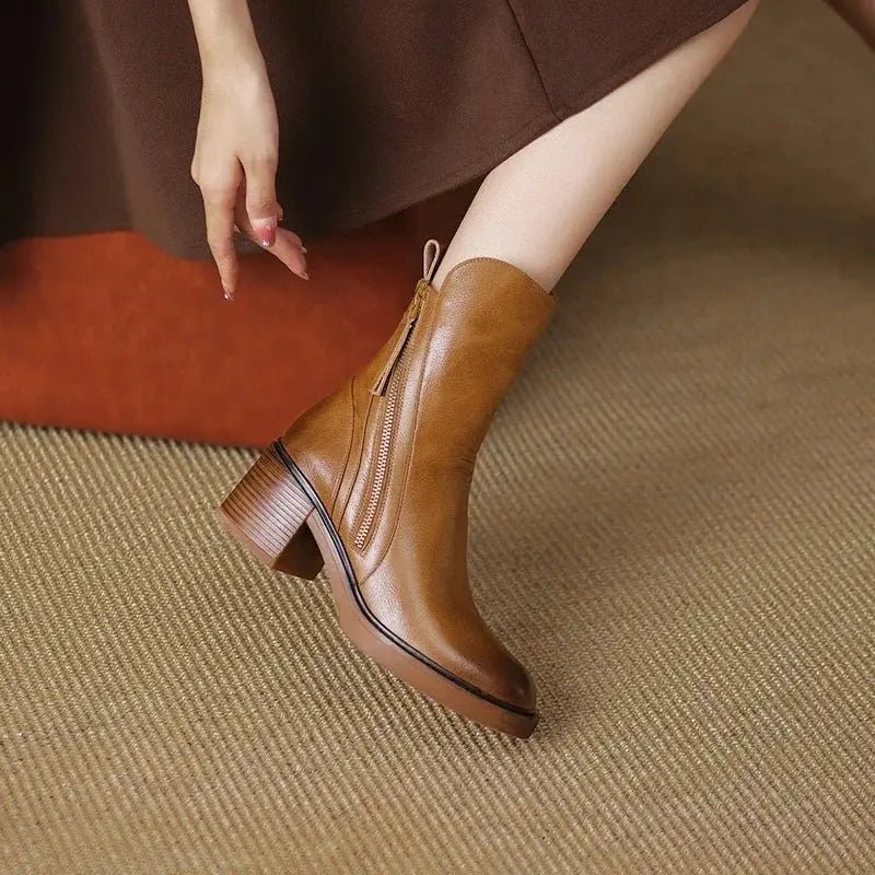 Chloe™ | Harper Leather Ankle Boots - Benjamin New York