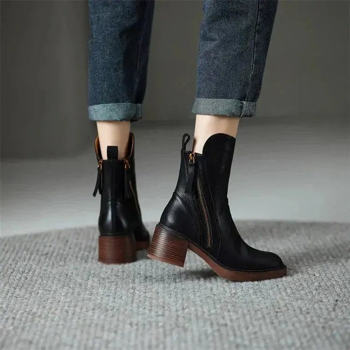Chloe™ | Harper Leather Ankle Boots - Benjamin New York