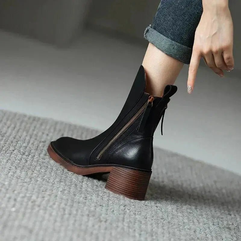 Chloe™ | Harper Leather Ankle Boots - Benjamin New York