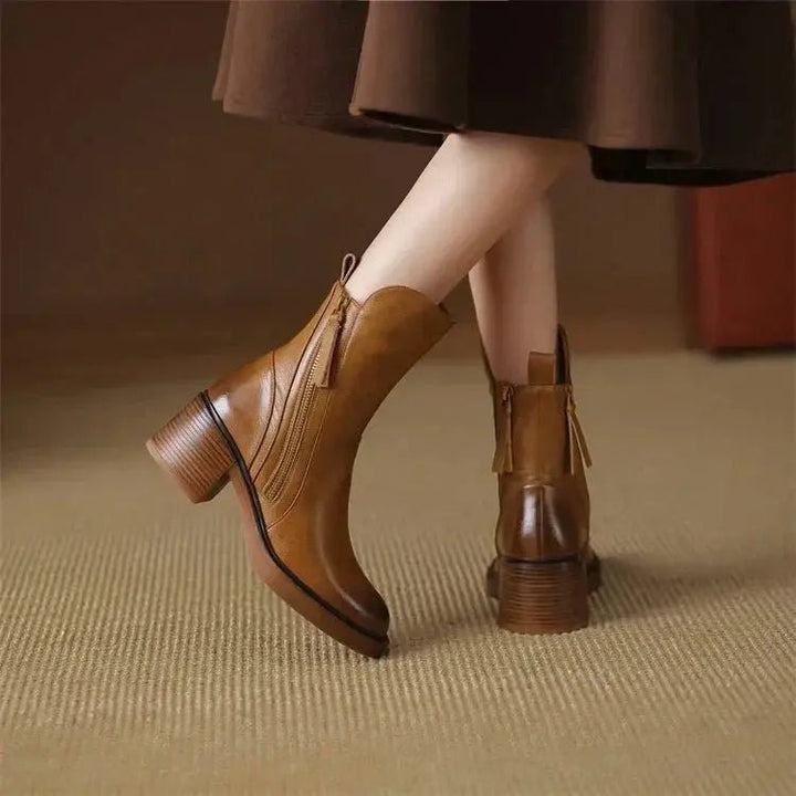 Chloe™ | Harper Leather Ankle Boots - Benjamin New York