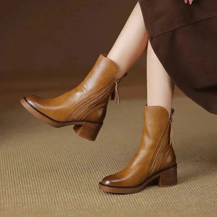 Chloe™ | Harper Leather Ankle Boots - Benjamin New York