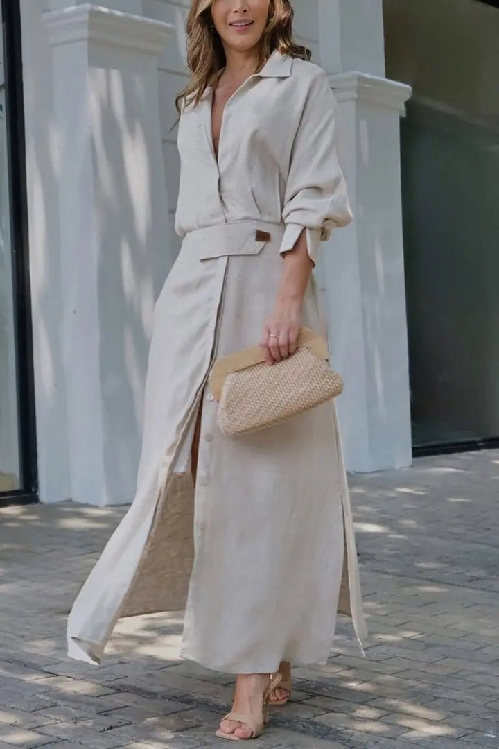 Harper | Lightweight Belted Linen Trench Coat - Benjamin New York