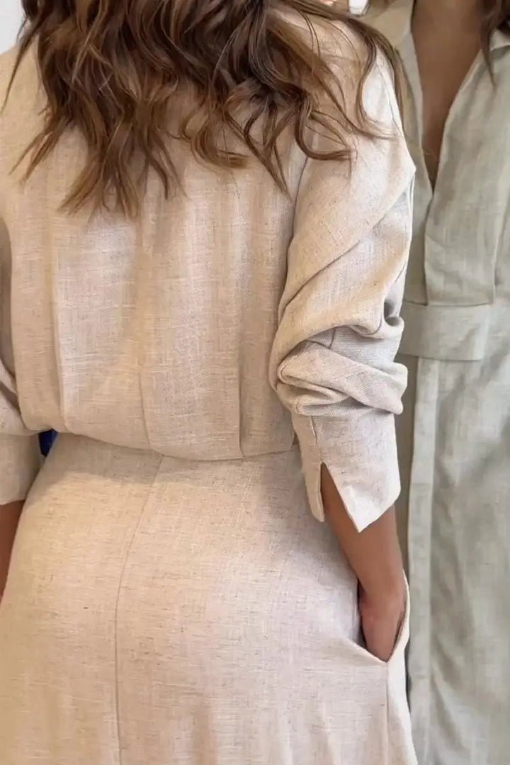 Harper | Lightweight Belted Linen Trench Coat - Benjamin New York