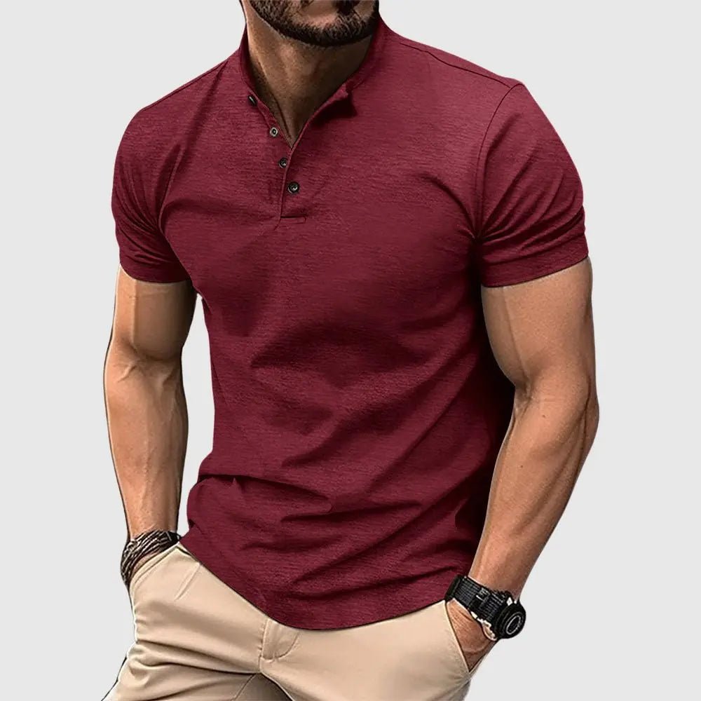 Prescott Tailors Weston Henley Polo - Benjamin New York