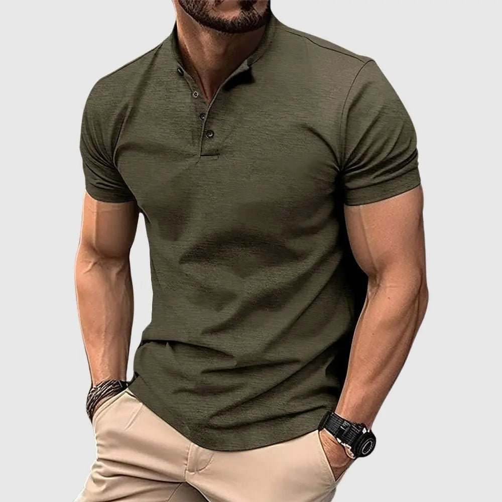 Prescott Tailors Weston Henley Polo - Benjamin New York