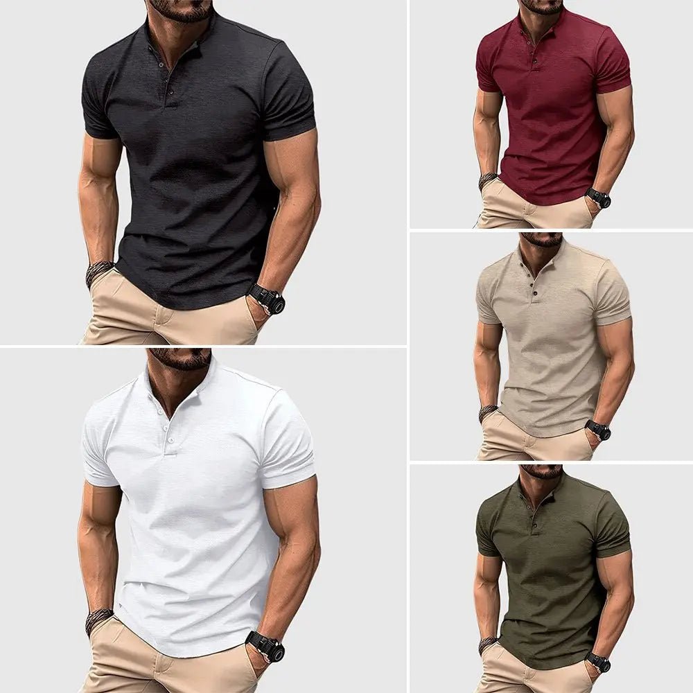 Prescott Tailors Weston Henley Polo - Benjamin New York